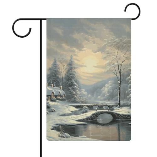 Doppelseitige Hofflagge, Willkommensflagge, Gartenflagge, Hofdekoration, 30,5 x 45,7 cm, Frühling, Sommer, saisonal, Winter, Schneeszene, Garten, Eishof, Flaggen für draußen, Hausflagge Doppelseitige Hofflagge, Willkommensflagge, Gartenflagge, Hofdekoration, 30,5 x 45,7 cm, Frühling, Sommer, saisonal, Winter, Schneeszene, Garten, Eishof, Flaggen für draußen, Hausflagge von YKLBV