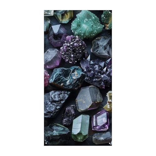 Geburtstags-Banner, mehrfarbig, Wimpelkette, Flaggen, hängende Dekoration, Edelsteine und Mineralien, feierlicher Jahrestag, Taufe, Türvorhang Geburtstags-Banner, mehrfarbig, Wimpelkette, Flaggen, hängende Dekoration, Edelsteine und Mineralien, feierlicher Jahrestag, Taufe, Türvorhang von YKLBV