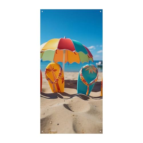 Geburtstags-Banner, mehrfarbig, Wimpelkette, Flaggen, hängende Dekoration, bunte Flip-Flops, Strandball, Feier, Jahrestag, Taufe, Türvorhang Geburtstags-Banner, mehrfarbig, Wimpelkette, Flaggen, hängende Dekoration, bunte Flip-Flops, Strandball, Feier, Jahrestag, Taufe, Türvorhang von YKLBV
