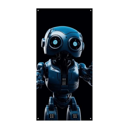 Geburtstagsbanner, mehrfarbig, Wimpelkette, Flaggen, hängende Dekoration, blauer Roboter, Feier, Jahrestag, Taufe, Türvorhang Geburtstagsbanner, mehrfarbig, Wimpelkette, Flaggen, hängende Dekoration, blauer Roboter, Feier, Jahrestag, Taufe, Türvorhang von YKLBV