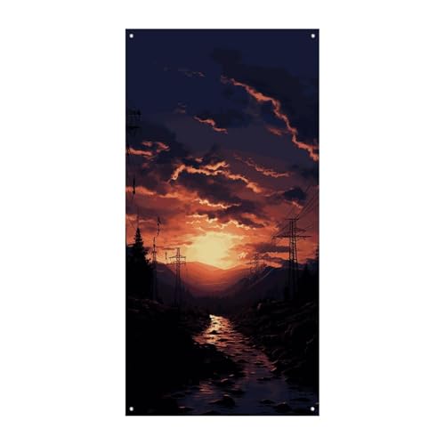 Geburtstagsbanner mehrfarbige Wimpelkette Flaggen hängende Dekoration Dämmerung Landschaft Feier Jahrestag Taufe Türvorhang Geburtstagsbanner mehrfarbige Wimpelkette Flaggen hängende Dekoration Dämmerung Landschaft Feier Jahrestag Taufe Türvorhang von YKLBV