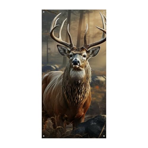 Geburtstagsbanner mehrfarbige Wimpelkette Flaggen hängende Dekoration Hirsch Jagdsaison Feier Jahrestag Taufe Türvorhang Geburtstagsbanner mehrfarbige Wimpelkette Flaggen hängende Dekoration Hirsch Jagdsaison Feier Jahrestag Taufe Türvorhang von YKLBV