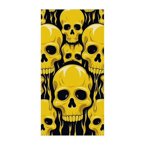 Geburtstagsbanner mehrfarbige Wimpelkette Flaggen hängende Dekoration gelber Totenkopf Feier Jahrestag Taufe Türvorhang Geburtstagsbanner mehrfarbige Wimpelkette Flaggen hängende Dekoration gelber Totenkopf Feier Jahrestag Taufe Türvorhang von YKLBV