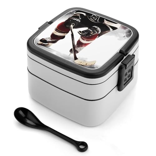 YKLBV Brotdose Erwachsene Bento Box Stapelbare Bento Box BPA Frei Eishockey Muster Lunchbox Lebensmittelbehälter Ideal für Mahlzeitvorbereitung, Arbeit und Unterwegs YKLBV Brotdose Erwachsene Bento Box Stapelbare Bento Box BPA Frei Eishockey Muster Lunchbox Lebensmittelbehälter Ideal für Mahlzeitvorbereitung, Arbeit und Unterwegs von YKLBV