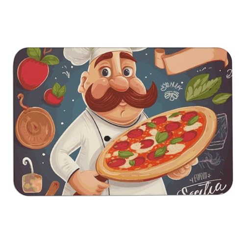 YKLBV Rutschfeste Bodenmatte, bedruckt, wasserabsorbierende Matte für Badezimmer, Schlafzimmer, Wohnzimmer und Kinderzimmer, 60 x 40 cm von YKLBV