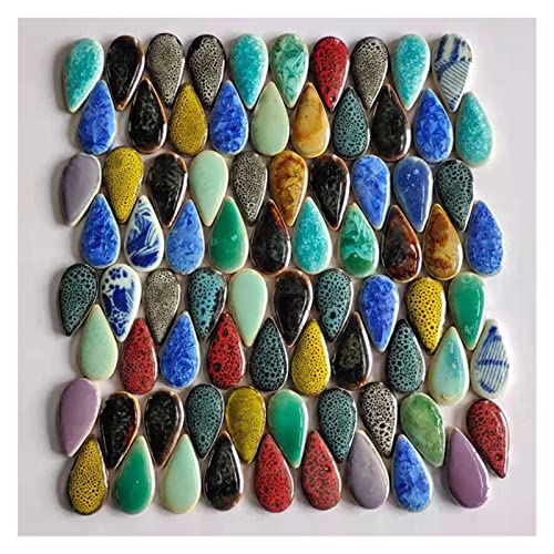 100 g mehrfarbige, unregelmäßige Keramik-Mosaikfliesen, DIY-Mosaikherstellungssteine ​​für Handwerk, Hobby, Kunst, Wanddekoration(4) von YKMYXZ