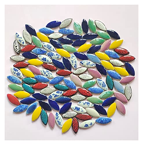 100 g mehrfarbige, unregelmäßige Keramik-Mosaikfliesen, DIY-Mosaikherstellungssteine ​​für Handwerk, Hobby, Kunst, Wanddekoration(9) von YKMYXZ