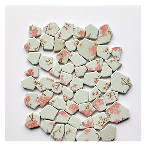 100 g unregelmäßige Mosaikfliesen, Keramik-Mosaikfliesen, blau-weiße Keramikstücke for die Mosaikherstellung, DIY, Hobby, Wandhandwerk, Dekoration(Blue) von YKMYXZ