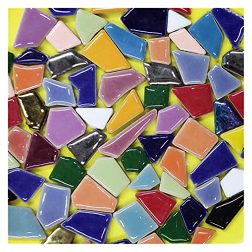 100 g unregelmäßige Mosaikherstellung, kreative Keramik-Mosaikfliesen, DIY-Hobby, Wandhandwerk, handgefertigte Dekorationsmaterialien, Mosaikstücke(Green) von YKMYXZ