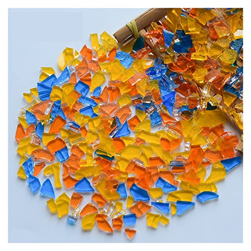 150 g Glasmosaikfliesen, unregelmäßiges, mehrfarbiges Mosaikstück, DIY-Mosaikherstellungssteine ​​für Handwerk, Hobby, Kunst, Heimwanddekoration(12) von YKMYXZ