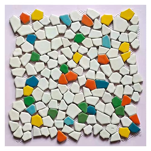 200 g Keramik-Mosaikfliesen in gemischten Farben, unregelmäßige geometrische Mosaikstücke for die DIY-Mosaikherstellung, Basteln, Hobbykunst, Heimwanddekoration(11) von YKMYXZ