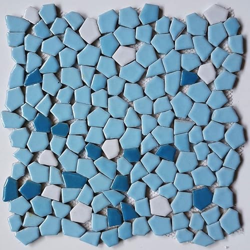 200 g Keramik-Mosaikfliesen in gemischten Farben, unregelmäßige geometrische Mosaikstücke for die DIY-Mosaikherstellung, Basteln, Hobbykunst, Heimwanddekoration(6) von YKMYXZ