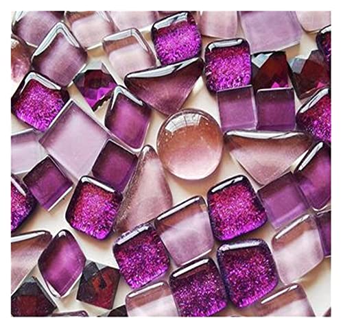 250 g/Packung Kristallglas-Mosaikfliesen, unregelmäßige Form, DIY-Hobbys for Kinder, glitzernd, glänzend, gemischter Mosaikstein, handgefertigte Kunstmaterialien(C) von YKMYXZ