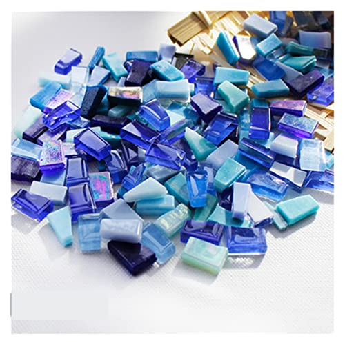250 g Mischfarben-Mosaikfliesen aus Kristallglas mit Spiegel, unregelmäßige Form, Mosaikstein, DIY-Kunsthandwerksmaterialien(F) von YKMYXZ