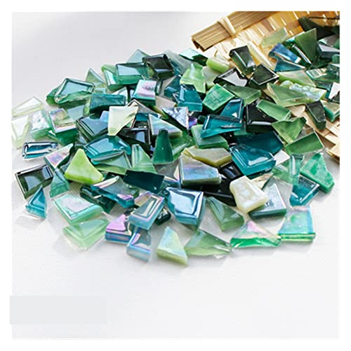 250 g Mischfarben-Mosaikfliesen aus Kristallglas mit Spiegel, unregelmäßige Form, Mosaikstein, DIY-Kunsthandwerksmaterialien(H) von YKMYXZ