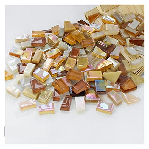 250 g Mischfarben-Mosaikfliesen aus Kristallglas mit Spiegel, unregelmäßige Form, Mosaikstein, DIY-Kunsthandwerksmaterialien(I) von YKMYXZ