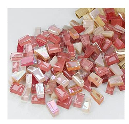 250 g Mischfarben-Mosaikfliesen aus Kristallglas mit Spiegel, unregelmäßige Form, Mosaikstein, DIY-Kunsthandwerksmaterialien(J) von YKMYXZ