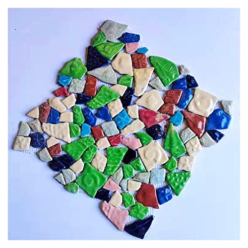 250 g unregelmäßige Keramik-Mosaikfliesen, DIY-Mosaikherstellungssteine ​​für Handwerk, Hobby, Kunst, Wanddekoration(1) von YKMYXZ