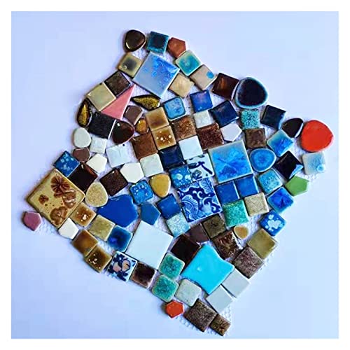 250 g unregelmäßige Keramik-Mosaikfliesen, DIY-Mosaikherstellungssteine ​​für Handwerk, Hobby, Kunst, Wanddekoration(2) von YKMYXZ