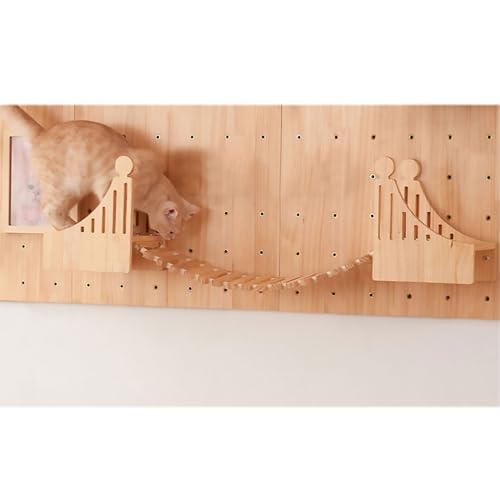 An der Wand befestigter Katzenkletterrahmen, Katzenregal, Katzenwandregale aus Lochplatten, kostenlose DIY-Kombination, nimmt keinen Platz EIN(S11) von YKMYXZ