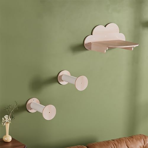 An der Wand montierte Katzenwandregale, Katzenbaum, Katzennest, integrierte Sprungplattform, Raumkapsel(Style1) von YKMYXZ