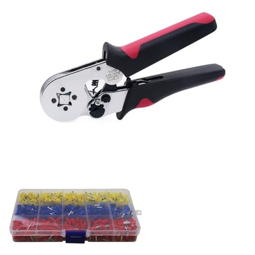 Crimpzange, Crimpzange for VE- und TE-Anschlüsse Anschlüsse, min. 0,08 mm, max. 16, Set mit Handwerkzeugen for Elektriker Crimpzange, Crimpzange for VE- und TE-Anschlüsse Anschlüsse, min. 0,08 mm, max. 16, Set mit Handwerkzeugen for Elektriker von YKMYXZ
