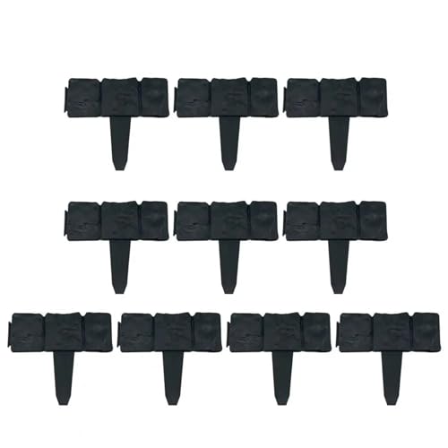 Gartenumrandung Ideen for Gartenzäune, 10 Stück, praktische Rasenpflanzenbegrenzung, Allzweck-Gehweg-Landschaftseinfassung, Pflanzenbegrenzung den Hof(Black) von YKMYXZ