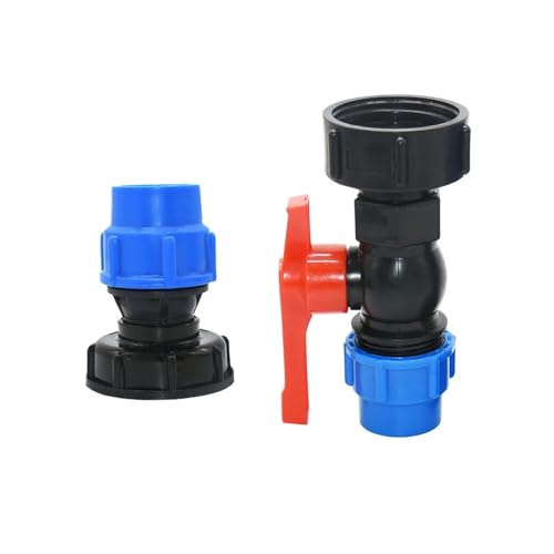 Gewindeanschluss, 1 PCS IBC Tank Adapter S60 x 25mm 32mm PE Rohr Anschluss Wasserhahn Armaturen DN20 25 Kunststoff fitting for Bauernhof Bewässerung(25mm X Tap) von YKMYXZ