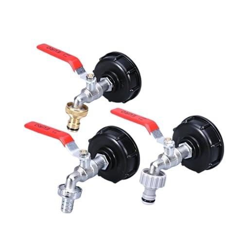 Gewindeanschluss, 1pcs,Langlebiger IBC-Tank-Hahnadapter S60 * 6 Grobgewinde auf 1/2 '' 3/4 Anschluss Ersatzventil Garten- und Heimventil Fitting Wasserhahn(Z hjlt 4f 2) von YKMYXZ