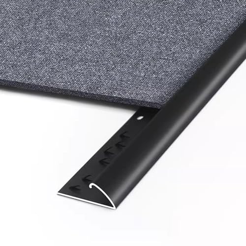 Marmorböden einfassen Übergangsprofil for Teppiche im Innenbereich mit glatter Oberfläche, dekorative Randabdeckung for Bodenteppiche(Black,0.9m(35in)) von YKMYXZ