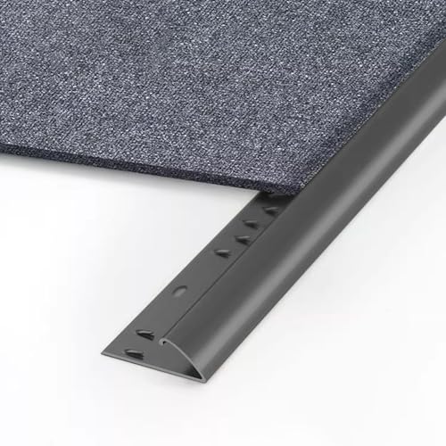 Marmorböden einfassen Übergangsprofil for Teppiche im Innenbereich mit glatter Oberfläche, dekorative Randabdeckung for Bodenteppiche(Grey,0.9m(35in)) von YKMYXZ
