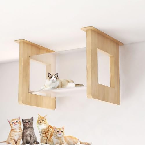 Moderne Wandmontierte Katzenmöbel, Katzenkletterwand, Katzenwandregale, DIY Decken- und Wandkombinationsset, Platzsparend(S13) von YKMYXZ