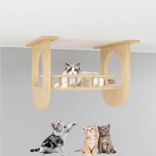Moderne Wandmontierte Katzenmöbel, Katzenkletterwand, Katzenwandregale, DIY Decken- und Wandkombinationsset, Platzsparend(S5) von YKMYXZ