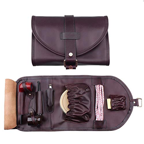 Pfeifentasche, Lederpfeifenstudio-Rack-Displayhalter dreht Asche Unisex-Rauchergeschenke-Kit Zigarrenzubehör-Werkzeug, S von YKMYXZ