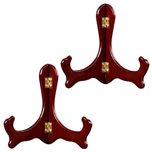 Plattenständer， Ausstellungsständer, 2er-Pack, Kunstharz-Ausstellungsständer, Staffelei-Plattenständer, Fotohalter-Ausstellungsständer for die Präsentation zu Hause(Red,14.5cm) von YKMYXZ