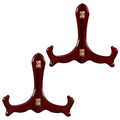 Plattenständer， Ausstellungsständer, 2er-Pack, Kunstharz-Ausstellungsständer, Staffelei-Plattenständer, Fotohalter-Ausstellungsständer for die Präsentation zu Hause(Red,16cm) von YKMYXZ