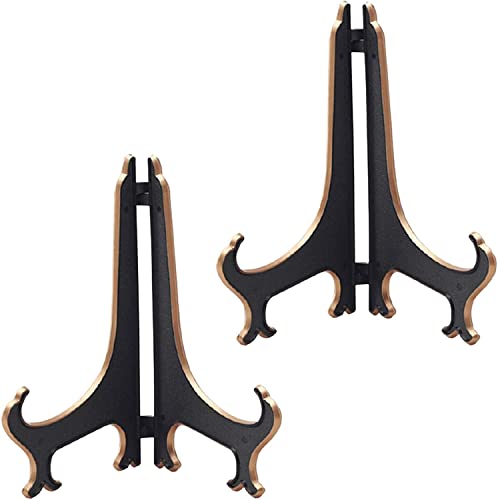 Plattenständer， Präsentationsständer, 2er-Pack, Tellerständer, Tellerhalter for Präsentieren von Bildern oder anderen Gegenständen bei Hochzeiten, Hausansprachen, Geburtstagen usw(Black,6inch) von YKMYXZ