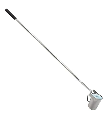 Probenahmestange Teleskop-Wasserprobennehmer-Schöpflöffel, Edelstahlstange, 1000 ml, Wasserprobenstange, Probenentnahmestange, Pendelbecher-Probenehmer(Metallic,0.61 1.5m) von YKMYXZ