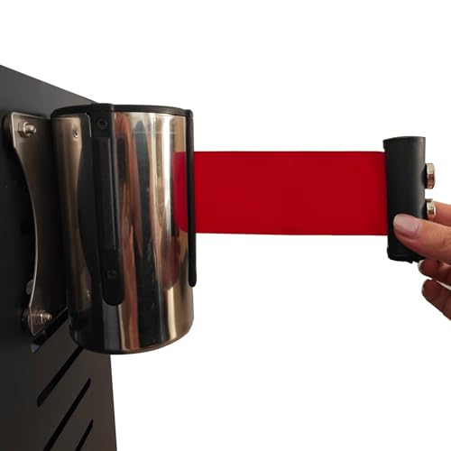 Seilabsperrung, 2/3/5 M große, magnetische, einziehbare Wandbarriere zur Kontrolle von Menschenmengen, geeignet Adsorption an dicken Eisenwandtüren(5M/16.4FT) von YKMYXZ