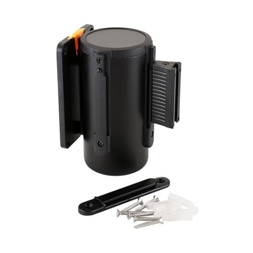 Seilabsperrung, Einziehbarer Gurt zur Wandmontage – 2 m/3 m/5 m roter mit Pufferbremse, frei in 3 Richtungen veränderbar(A,3M/9.8FT) von YKMYXZ