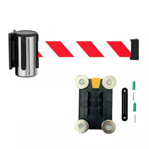 Seilabsperrung, Magnetische Wandhalterung 2/3/5M Rot Weiß Multidirektionale Umschaltung mit Zubehör(5M/16.4FT) von YKMYXZ