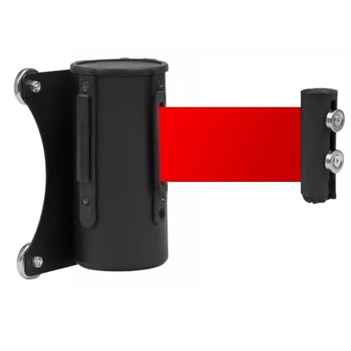 Seilabsperrung, Magnetisches, einziehbares Leitplankenband zur Wandmontage, 2/3/5 m, rot, Blet, magnetische, einziehbare Wandbarriere mit schwarzer Stahlschale(3M/9.8FT) von YKMYXZ