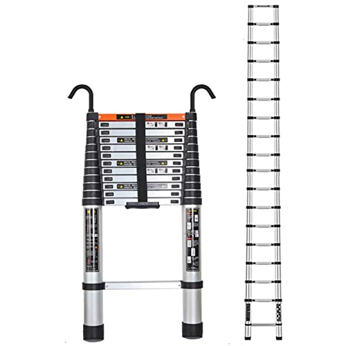 Stufenleitern， Ausziehbare Mehrzweckleiter, 20 Fuß / 18,4 17 16, Teleskopleiter aus Aluminium(5.4m/17.7Ft) von YKMYXZ