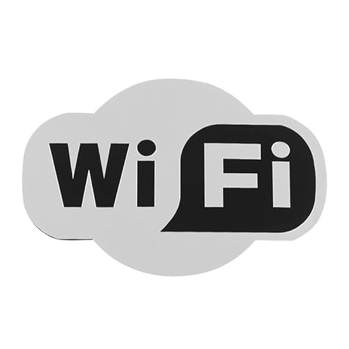 WIFI Zeichen 3D Acryl Spiegel Wand Aufkleber Wiederbeschreibbare Handschrift Konto Und Passwort(4cmx6cm Silver) von YKMYXZ