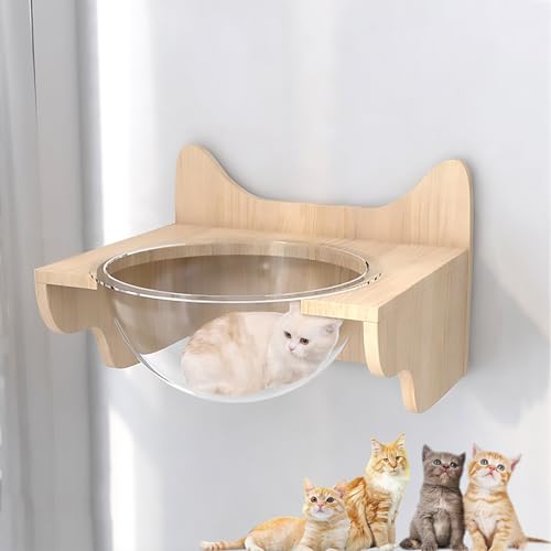 Wandmontierter Katzenkletterrahmen aus Massivholz for den Innenbereich, freie Kombination aus Lufthängebrücke und Sprungplattform(S11) von YKMYXZ