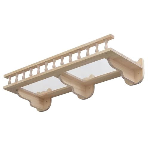 Wandmontiertes Katzenwandregal und Katzenstange aus Massivholz, DIY-Katzennest, Sprungplattform, Raumkapsel, Sisal-Kratzbaum(S2) von YKMYXZ