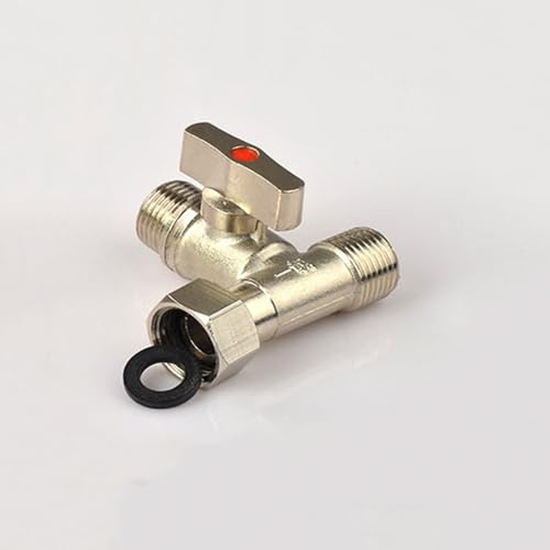 YKMYXZ, 1 PC 1/2'' BSP Stecker auf Stecker auf Buchse T-Typ Messingbeschichteter Kugelhahn mit loser Verbindung Dickes Rohrverschraubungsverbinder for Wasserhahn YKMYXZ, 1 PC 1/2'' BSP Stecker auf Stecker auf Buchse T-Typ Messingbeschichteter Kugelhahn mit loser Verbindung Dickes Rohrverschraubungsverbinder for Wasserhahn von YKMYXZ