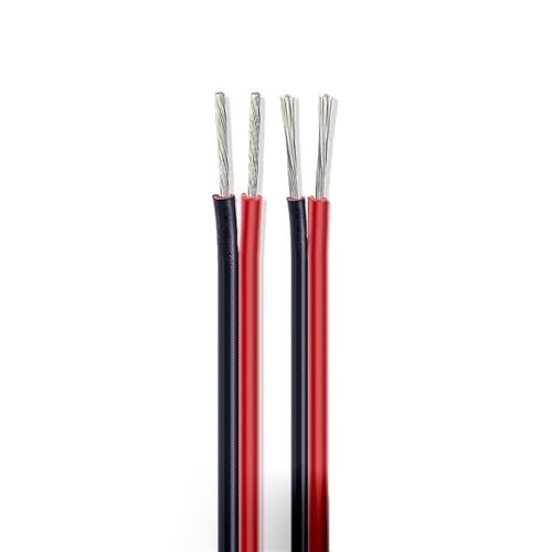 YKMYXZ, 10 Meter 20 Meter Elektrische interne Verdrahtung Draht UL2468 2Pin Verzinnten Kupfer Isolierung Kabel Rot Schwarz 26AWG 16 AWG(18 Awg,50meter) von YKMYXZ