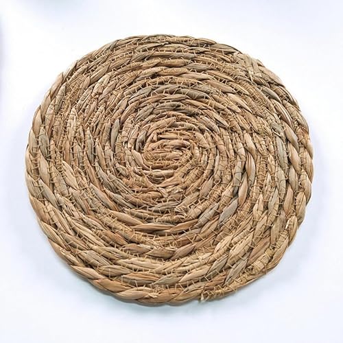 YKMYXZ, 11–30 cm gewebte Tischsets, natürliche Maisschalen-/Wasserhyazinthen-Tischsets, geflochtene Stroh-Rattan-Tischsets, handgewebte Tischsets(Water Hyacinth,30cm) von YKMYXZ