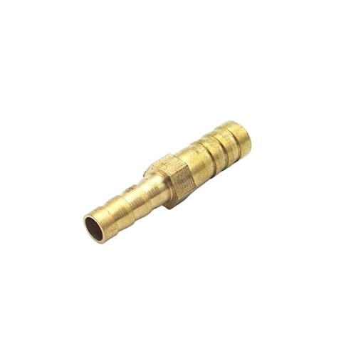 YKMYXZ， 1PC 4mm 5mm 6mm 8mm 10mm 12mm 14mm 16mm 18mm 20mm 2 Weg Gerade Schlauch Barb Messing Rohr Fitting Reduzierstück Koppler Stecker(10 8mm) von YKMYXZ
